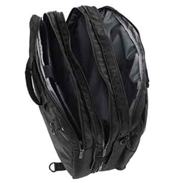 DTBG Nylon mehrzweck Businesstasche mehrfachfach Reise Rucksack geräumig Laptop Tasche Messenger Bag Aktentasche Computer Schultertasche Wanderntasche Daypack für 17,3 Zoll Laptop / Macbook / Tablet, Schwarz -