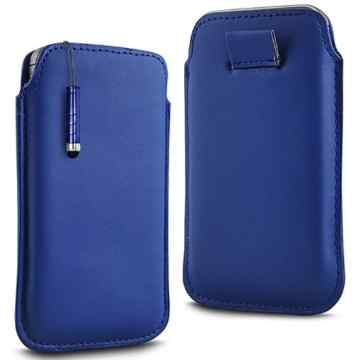 DunkelBlau Edel Erstklassige Qualität PU Leder PULL Flip Klapp Deckel TAB Tasche Schutzhülle Case Hülle Etui COVER Beutel & Hochempfindlich Mini Stylus Pen Eingabestift Für NOKIA C2-01 BY N4U Zubehör und Accessoires -