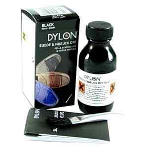 Dylon Schuhfarbe für Wildleder und Nubukleder, Schwarz, N/A, schwarz, 4.3×4.3×9.5 cm -
