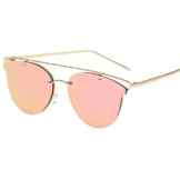 〖Damen Männer Sonnenbrillen〗Tonsee Cat Eye Metal Flache Linse Vintage Shades Punch Spiegel Sonnenbrille -