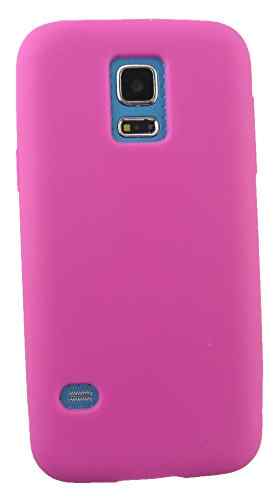 Emartbuy® Eingabestift Pack Für Samsung Galaxy S5 Mini SM-G800 LCD Displayschutz + Metallic Mini Hot Rosa Eingabestift + Silikon Skin Tasche Case Hülle Hot Rosa -