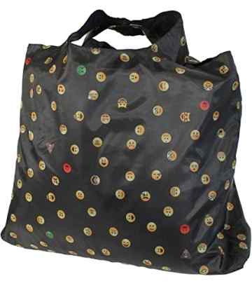 Emoticon Shopper-Bag – Faltshopper – wiederverwendbare Einkaufstasche lustig bedruckt -