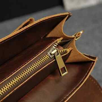 EMOTREE Vintage Herren Messenger Laptoptasche Aktentasche Arbeitstasche Schultertasche Kunstleder Herrentasche -
