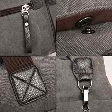 Eshow Damen Canvas Reise Täglich Schultertasche Handtasche Taschen Umhängetasche Shopper -