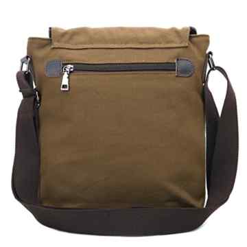 Eshow Herren Canvas Freizeit Retro Umhängetasche Schultertasche Handtasche Tasche Schultasche Messenger Bag -