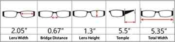 Eyekepper 5 stueck Klassische Federn-Scharnier Lesebrille, Sonne Lesebrille -