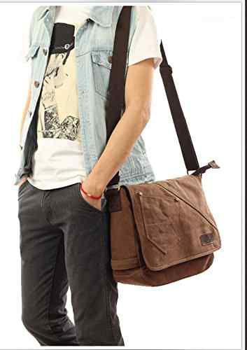 Fafada Vintage Canvas Despatch Bag, Schultasche Umhängetasche Messenger Bag -