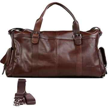 FEYNSINN Reisetasche ASHTON – Weekender XL – Sporttasche – echt Leder braun -