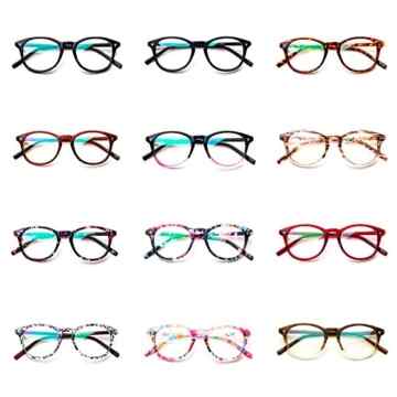 Forepin® Unisex klare Linse Brille Augen Durchsichtig Gläser Wechselgläser Nerdbrille Brillenfassungen -
