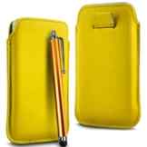 Gelb Edel Erstklassige Qualität PU Leder PULL Flip Klapp Deckel TAB Tasche Schutzhülle Case Hülle Etui COVER Beutel & Hochempfindlicher High Sensitive STYLUS PEN Eingabestift Für NOKIA LUMIA 820 BY N4U Zubehör und Accessoires -
