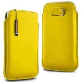 Gelb Edel Erstklassige Qualität PU Leder PULL Flip Klapp Deckel TAB Tasche Schutzhülle Case Hülle Etui COVER Beutel & Hochempfindlich Mini Stylus Pen Eingabestift Für NOKIA LUMIA 920 BY N4U Zubehör und Accessoires -