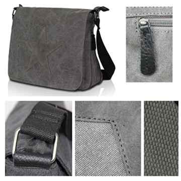Glamexx24 Damen Tasche Schultertasche Umhaengetasche mit Stern Muster Tragetasche -