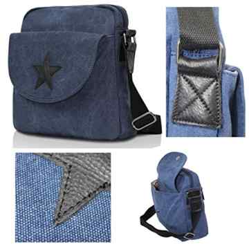 Glamexx24 Damen Tasche Schultertasche Umhaengetasche mit Stern Muster Tragetasche -
