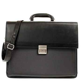 große Aktentasche Kunstleder schwarz Businesstasche Aktenmappe Bag Street