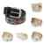 GZ-856 Kossberg Damen Leder Gürtel Nieten Metallic Blumen Blumenmuster Boho Hippie -