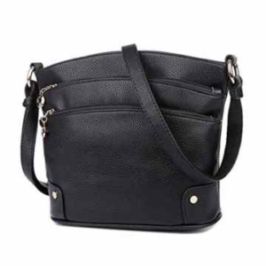 Handtasche schwarz Leder