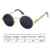 Highdas Metall Sonnenbrillen Damen Herren Vintage Retro Runde Sunglass Steampunk Beschichtung Glaser -