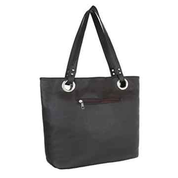 iTal-dEsiGn Damentasche Mittelgroße Shopper Tragetasche Schultertasche Kunstleder TA-3560 -