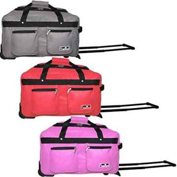 JEMIDI Reisetasche mit 2 Rollen 45L | Handgepäck Sporttasche Trolley Tasche Koffer -