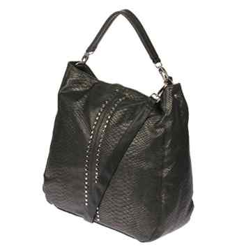 Jennifer Jones Damen Shopper Handtasche Schultertasche 2 Modelle mit Nieten -