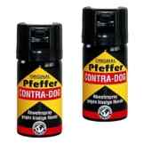 kh security Pfefferspray Contra-Dog Abwehrspray, 2-er Pack, 80 ml, 130102set2