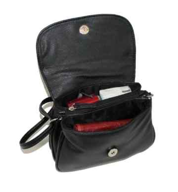 Kleine Damen Handtasche / Ausgehtasche / Abendtasche (schwarz) -