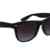 kleine klassische schwarze Wayfarer Sonnenbrillen mit teilgetoenten Glaesern