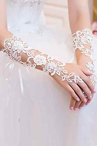 La vogue 1 Paar Blume Brauthandschuhe Armstulpen Gothic Fingerlose Handstulpen -