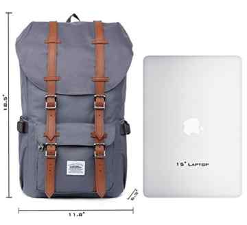 Lässiger Daypacks, KAUKKO Laptop Outdoor Rucksäcke für 15″ Notebook Schüler Backpacks Schultaschen of 2 Side Pockets für Wandern/ Reisen/ Camping -