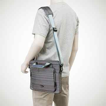 Laptophülle 13″, Evecase 13 Zoll Universal Neoprene Gepolsterte Notebook Briefcase Laptop Schutzhülle mit Anzug-Gewebe / Ablösbaren Träger / Handgriff / Frontfach / Zubehörfächer – Grau XL -