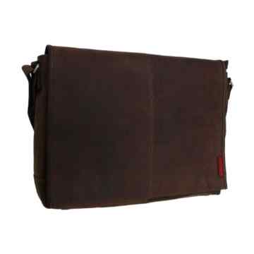 Laptoptasche / Messenger-Bag aus geöltem Buffalo-Leder – Extremely rugged Outback Wear, Farbe:Dark Muskat -