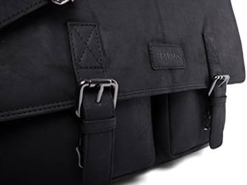 LEABAGS Cambridge Umhängetasche aus echtem Büffel-Leder im Vintage Look -