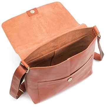 LEABAGS Ely Umhängetasche aus echtem Büffel-Leder im Vintage Look -