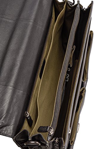 LEABAGS Miami Aktentasche aus echtem Büffel-Leder im Vintage Look -