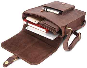 LEABAGS Sacramento Schultertasche aus echtem Büffel-Leder im Vintage Look -