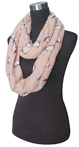 Lina & Lily Pinguin Damen Loop Schal Schlauchschal -