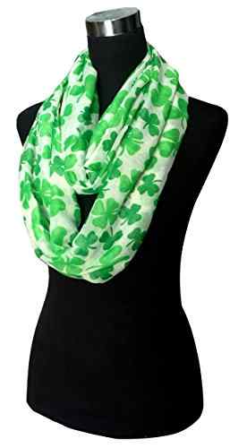Lina & Lily St Patricks Day Irisch Kleeblatt Klee Damen Loop Schal Schlauchschal -