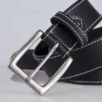 LINDENMANN Gürtel Herrengürtel Ledergürtel Kürzbar Schwarz -