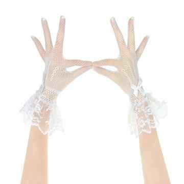 Liying Neu Kurz Spitzenhandschuhe Brauthandschuhe Damen Spitze Handschuhe Hochzeit Abend Party Sexy Hochzeithandschuhe -