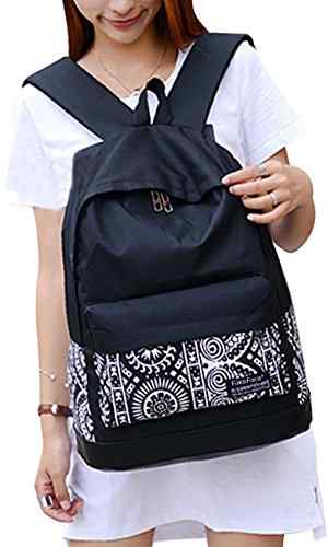 Mädchen Schulrucksack, Damen Canvas Rucksack, Mädchen Backpack, Fashion Teenager Baumwollstoff Studenten Schüler Schultasche Outdoor Freizeit -
