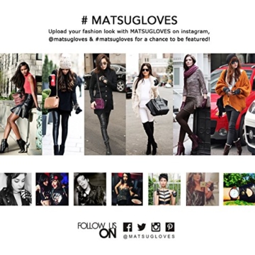 MATSU Casual M9229 Damen Lederhandschuhe Winter -