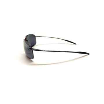 Maui Jim 422-02 Schwarz glänzend Breakwall Rectangle Sunglasses Polarised Sailing, Fishing, -