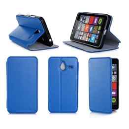 Microsoft Lumia 640 XL Tasche Leder Style blau Hülle Cover mit Stand – Zubehör Etui smartphone 2015 Nokia Lumia 640 XL 5.7 zoll Flip Case Schutzhülle (Handy tasche folio PU Leder, Blue) – Brand XEPTIO accessoires -