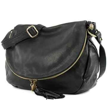 modamoda de – ital. Ledertasche Damentasche Schultertasche Umhängetasche Nappaleder T40