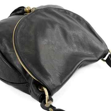 modamoda de – ital. Ledertasche Damentasche Schultertasche Umhängetasche Nappaleder T40 -