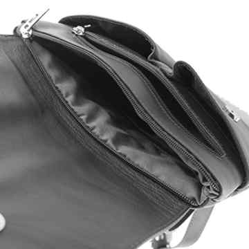 modamoda de – ital. Ledertasche Schultertasche Crossover Umhängetasche Nappaleder T63 -