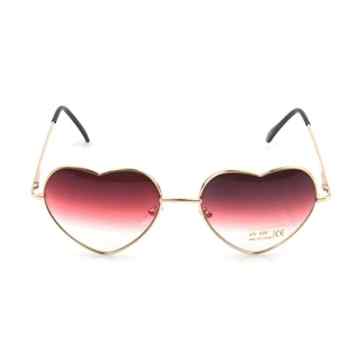 Modische Retro Vintage herzförmige UV400 Sonnenbrillen Farbverlauf Sonnenbrillen für Frauen Damen -