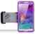 MoKo Silikon Sportarmband Handy Tasche Joggen Laufen Sport Armband Antischweiß Sportband Hülle Schutzhülle Handytasche Case + Schlüsselhalter für Samsung Galaxy Note 4 5.7 Zoll 2014 Smartphone,Lila -
