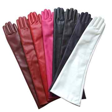 MORESAVE Damen Elbow lange Wärmer Handschuhe Abendkleid Driving Opera PU Leder Handschuhe -
