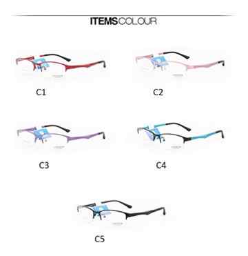 Neue Frauen Brille Rahmen Metallrahmen Klassische TR90 Spiegelbeine glasses -